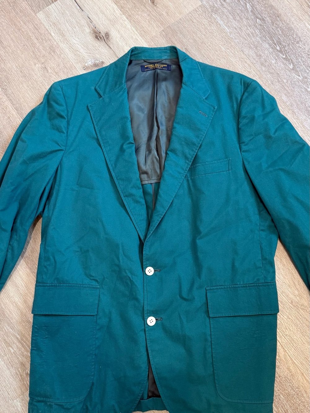 Brooks Brothers Teal Green Two-Button Sport Coat